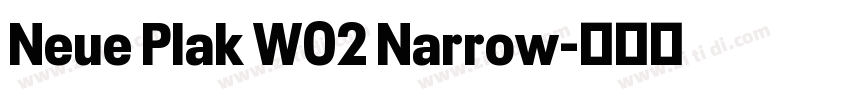 Neue Plak W02 Narrow字体转换